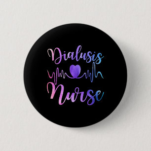 Badge Rond 5 Cm Néphrologie de l'infirmière dialyse Maladie rénale