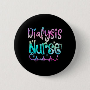 Badge Rond 5 Cm Néphrologie de l'infirmière dialyse Maladie rénale