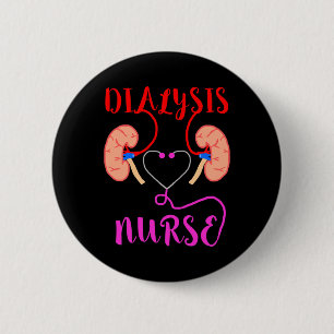 Badge Rond 5 Cm Néphrologie infirmière Maladie rénale Insuffisance