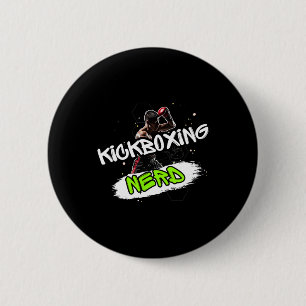 Badge Rond 5 Cm Nerd de kickboxing