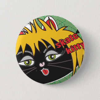 Badge Rond 5 Cm Nesta de Kitty de patin