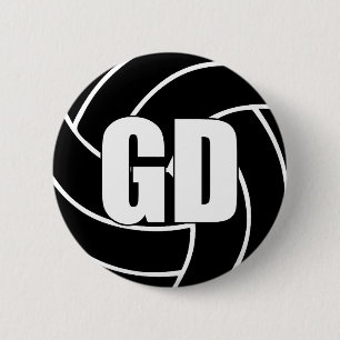 Badge Rond 5 Cm Netball Goal Defence GD