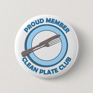 Badge Rond 5 Cm Nettoyez le membre fier de club de plat