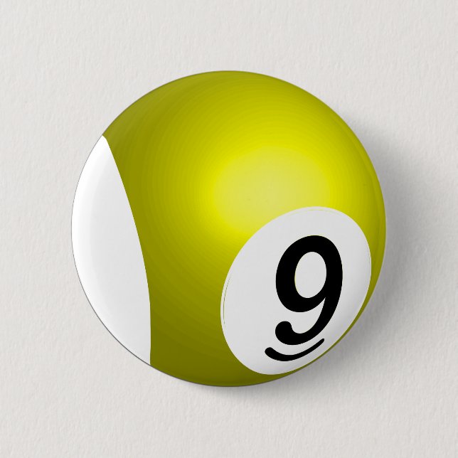Badge Rond 5 Cm Neuf Bouton jaune Bal (Devant)