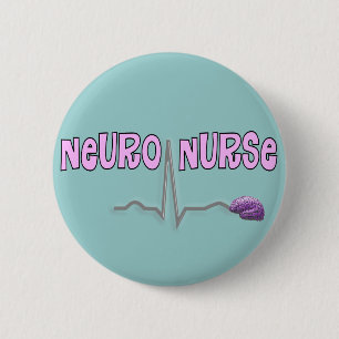Badge Rond 5 Cm Neuro- cadeaux d'infirmière