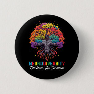 Badge Rond 5 Cm Neurodiversité Célébrer le spectre de l'autisme