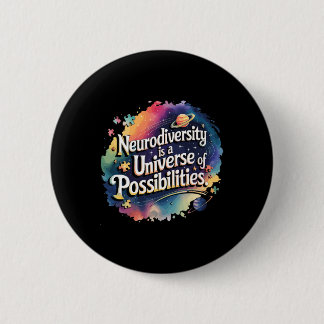 Badge Rond 5 Cm Neurodiversité Univers Des Possibilités Space Aut