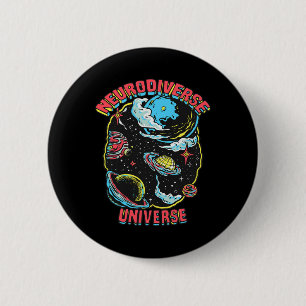 Badge Rond 5 Cm Neurodiversité Univers Neurodiversité Embrasser Ad