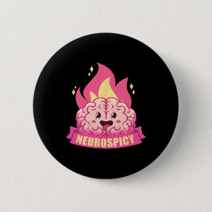 Badge Rond 5 Cm Neuroépicé Neurodiversité Tdah TSA Autisme Kawaii