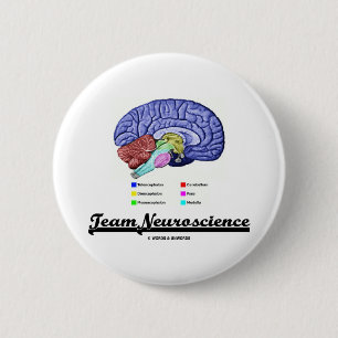 Badge Rond 5 Cm Neurologie d'équipe (attitude d'anatomie de