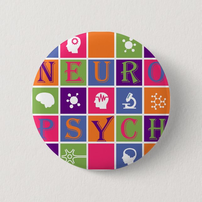 Badge Rond 5 Cm Neuropsychologie - cadeaux pour des (Devant)