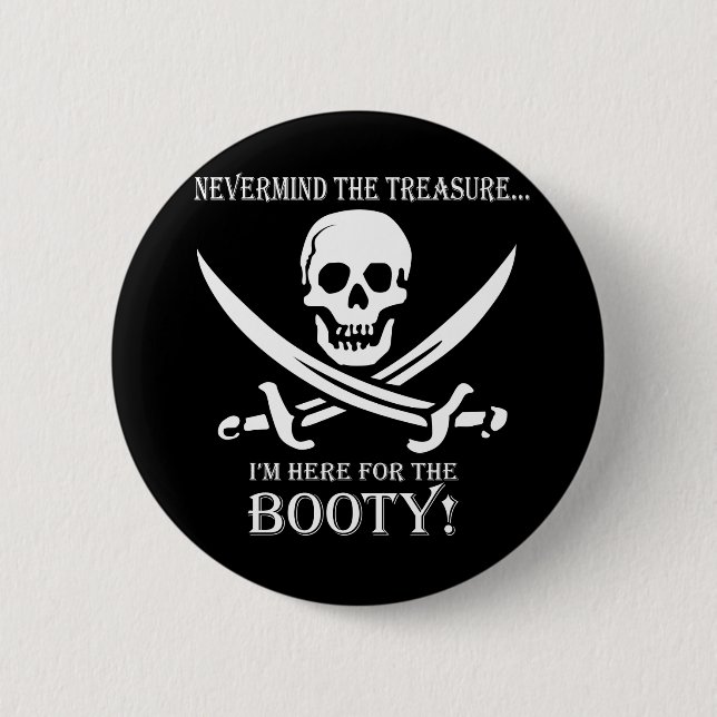 Badge Rond 5 Cm Nevermind le trésor…. (Devant)