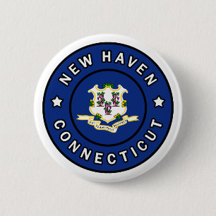 Badge Rond 5 Cm New Haven Connecticut