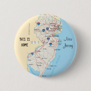 Badge Rond 5 Cm New Jersey