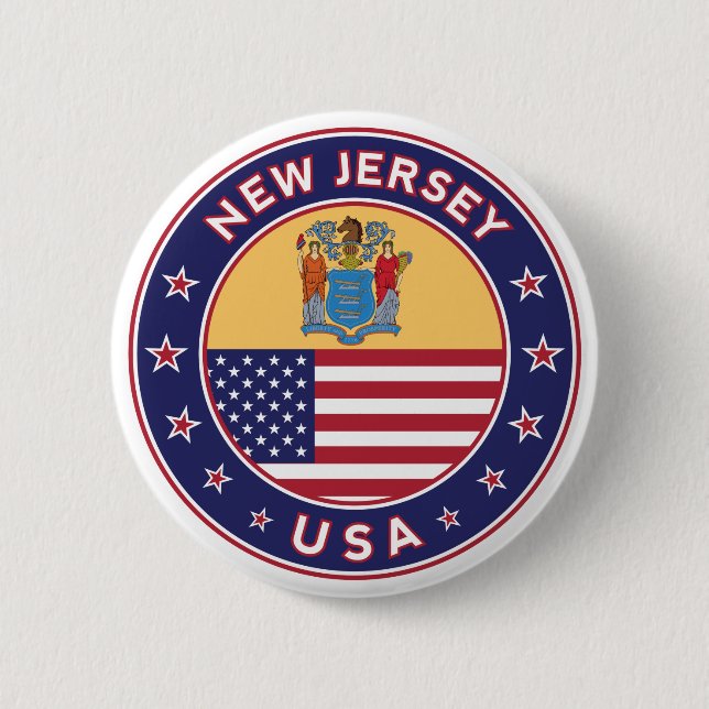 Badge Rond 5 Cm New Jersey (Devant)