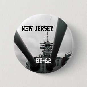 Badge Rond 5 Cm New Jersey du cuirassé BB-62