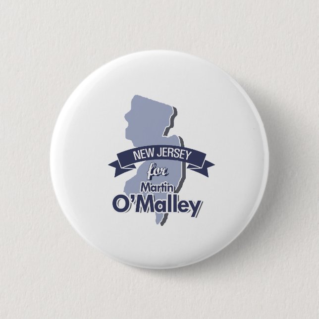 Badge Rond 5 Cm New Jersey pour Martin O'Malley (Devant)