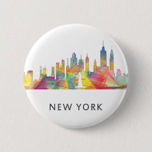 BADGE ROND 5 CM NEW YORK, HORIZON WB1 DE NY -