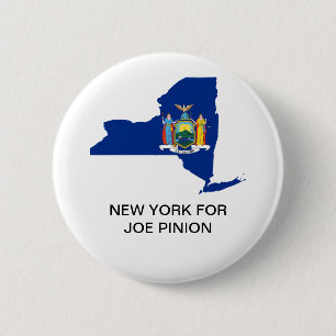 BADGE ROND 5 CM NEW YORK POUR JOE PINION LE SÉNAT BUTTON