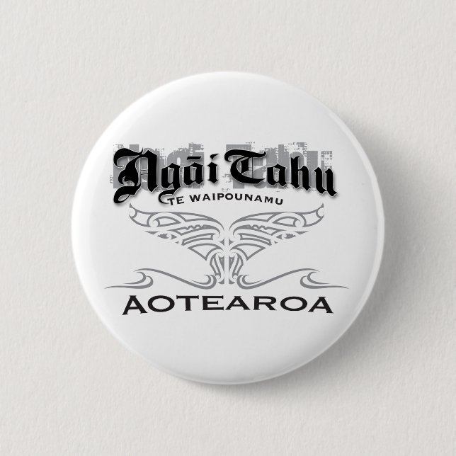 BADGE ROND 5 CM NGAI TAHU WHALE TAIL (Devant)