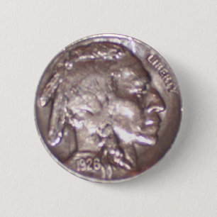 Badge Rond 5 Cm Nickel Buffalo