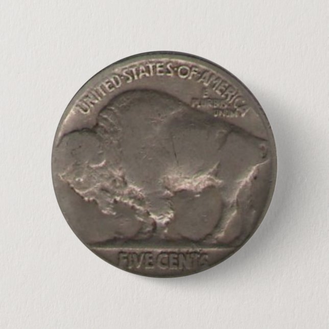 Badge Rond 5 Cm Nickel de Buffalo (Devant)