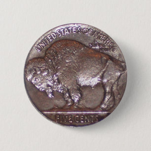 Badge Rond 5 Cm Nickel de Buffalo