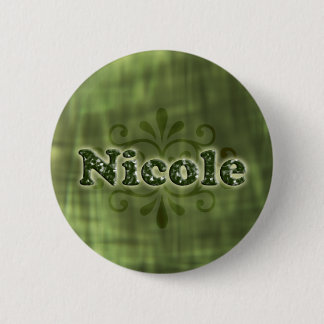 Badge Rond 5 Cm Nicole verte