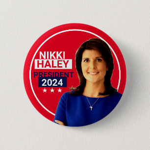 Badge Rond 5 Cm Nikki Haley 2024