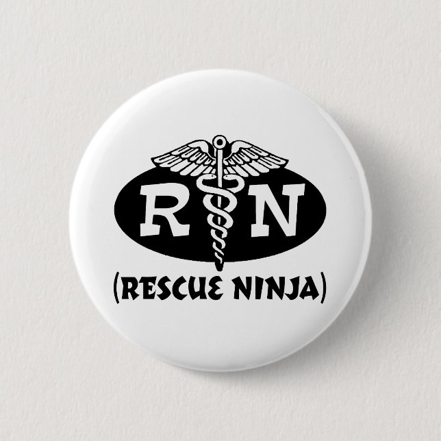 Badge Rond 5 Cm Ninja Nurse (Devant)