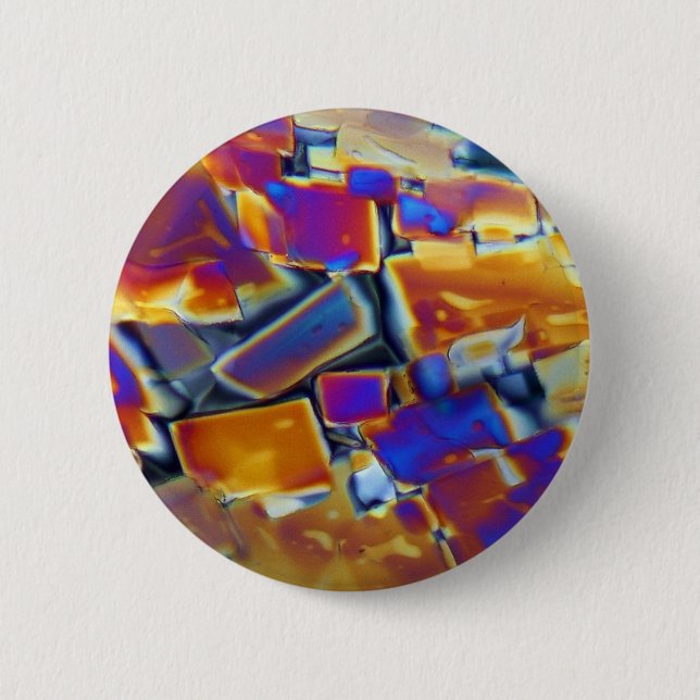 Badge Rond 5 Cm Nitrate de yttrium sous le microscope (Devant)