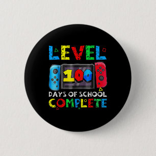 Badge Rond 5 Cm Niveau 100 Jours De L'École Complet Jeu Vidéo Game