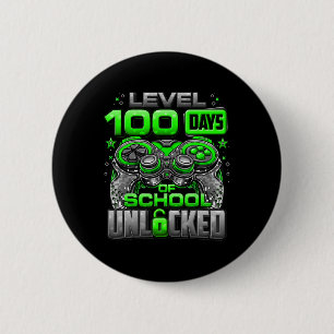 Badge Rond 5 Cm Niveau 100 Jours D'École Déverrouillés Garçons 100