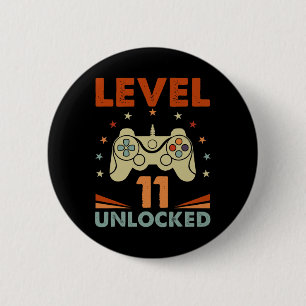 Badge Rond 5 Cm Niveau 11 Jeux vidéo non bloqués 11th Birthday 11 