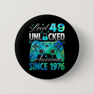 Badge Rond 5 Cm Niveau 49 Débloqué Incroyable Depuis 1976 49e Anni