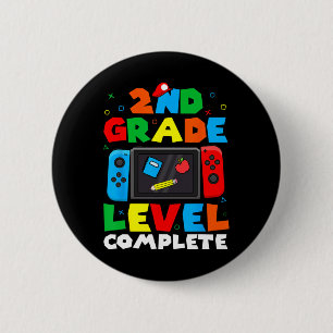 Badge Rond 5 Cm Niveau De Niveau Complet Vidéo Jeu Dernier Jour De