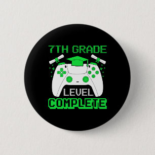 Badge Rond 5 Cm Niveau scolaire Joueur complet Diplôme de 7e année
