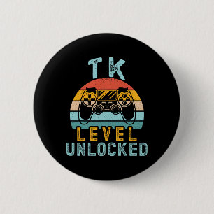 Badge Rond 5 Cm Niveau Tk Jeu Vidéo Déverrouillé Ck À L'École Garç
