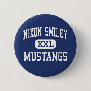 Badge Rond 5 Cm Nixon - mustangs - haut - Nixon le Texas