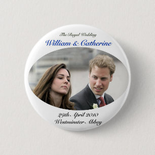 Badge Rond 5 Cm No.1 le William et la Catherine les épousant