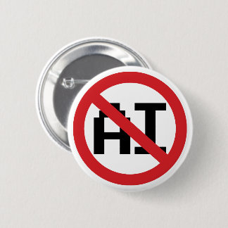 Badge Rond 5 Cm No AI Artificial Intelligence - Resist AI