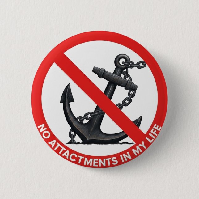 Badge Rond 5 Cm No attachments in my life (Devant)