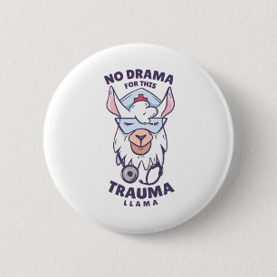 BADGE ROND 5 CM NO DRAMA FOR THIS TRAUMA LLAMA