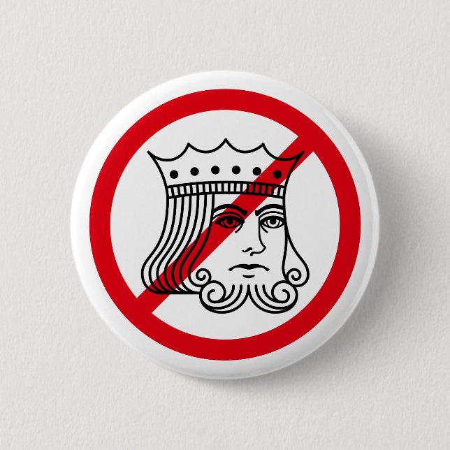 Badge Rond 5 Cm NO KINGS - Manifestation de Trump (Devant)