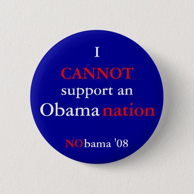 Badge Rond 5 Cm NObamaNation (Devant)