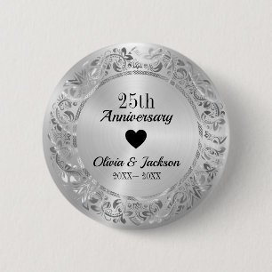 Badge Rond 5 Cm Noces d'argent