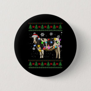 Badge Rond 5 Cm Noël à la vache