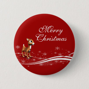 Badge Rond 5 Cm Noël à l'inné de caricature