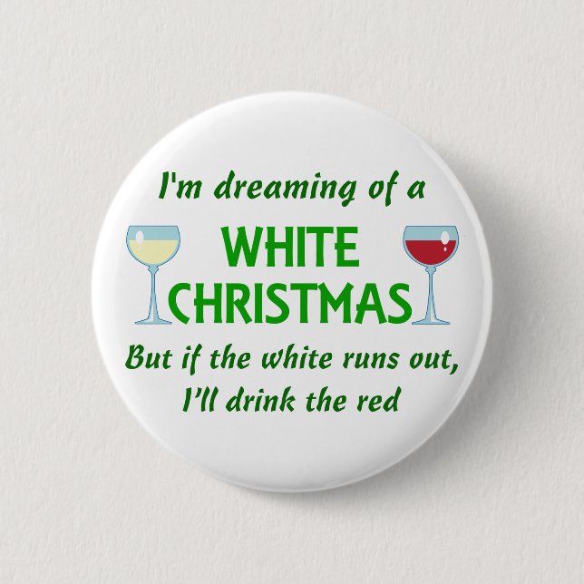 Badge Rond 5 Cm Noël blanc (Devant)