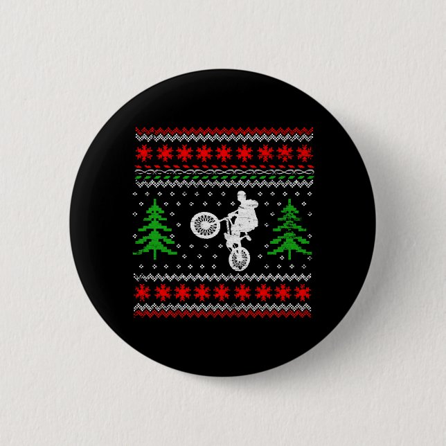 Badge Rond 5 Cm Noël BMX (Devant)